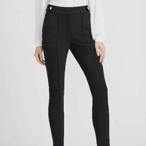 Express Black Trousers High Waist dress pants with Gold Accents Size 8 8R